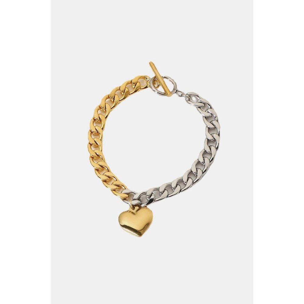 Chain Heart Charm Bracelet